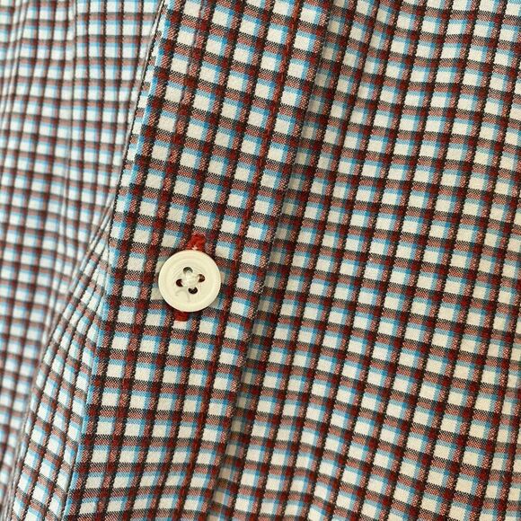 Columbia 100% Cotton Plaid Check Button Down Long Sleeve Classic Fit, XXL - Picture 4 of 10